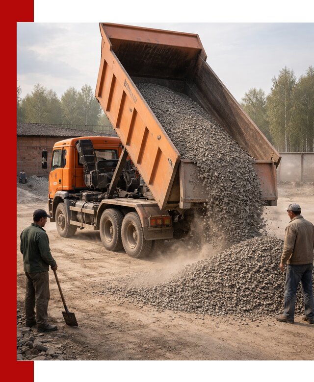 Доставка самосвалом 20 м3 в Сланцах быстро и надежно