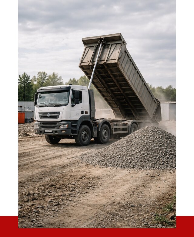 Доставка самосвалом 40 кубов в Сланцах от 9299 р. | ПРОНЕРУДСлы