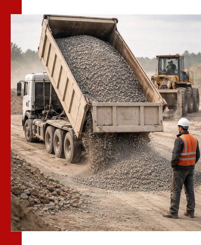 Доставка самосвалом 40 кубов цемента и сыпучих в Сланцах