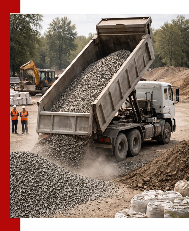 Аренда самосвала в Сланцах для доставки сыпучих и нерудных материалов