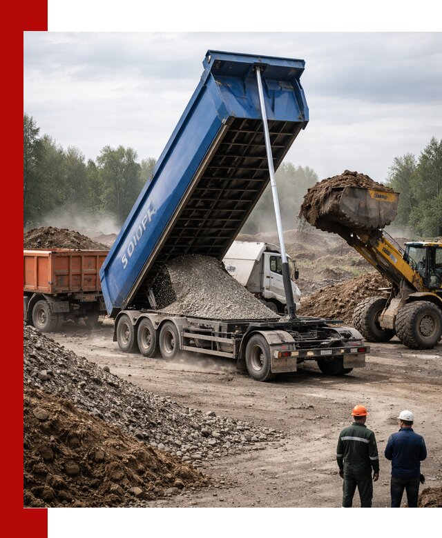 Аренда тонар 40 тонн в Сланцах с доставкой материалов