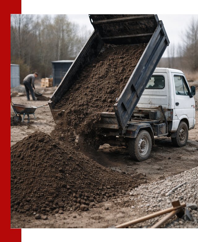 Аренда минисамосвала в Сланцах для доставки сыпучих материалов