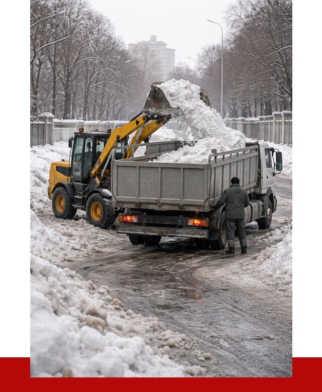 Вывоз снега с погрузкой в Сланцах от 3616 р. ПРОНЕРУДСлы