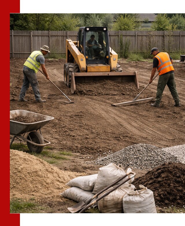 Выравнивание участка под строительство и благоустройство в Сланцах