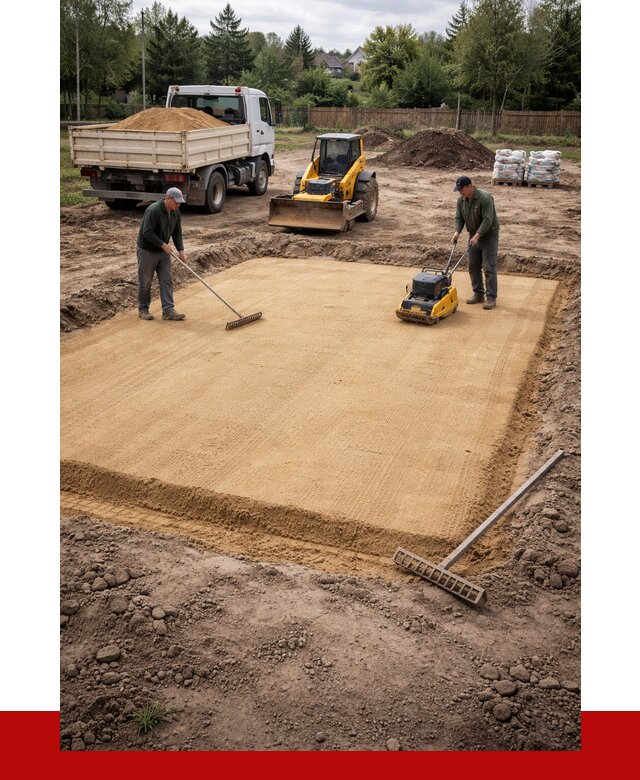 Устройство песчаной подушки в Сланцах от 4649 р. ПРОНЕРУДСлы